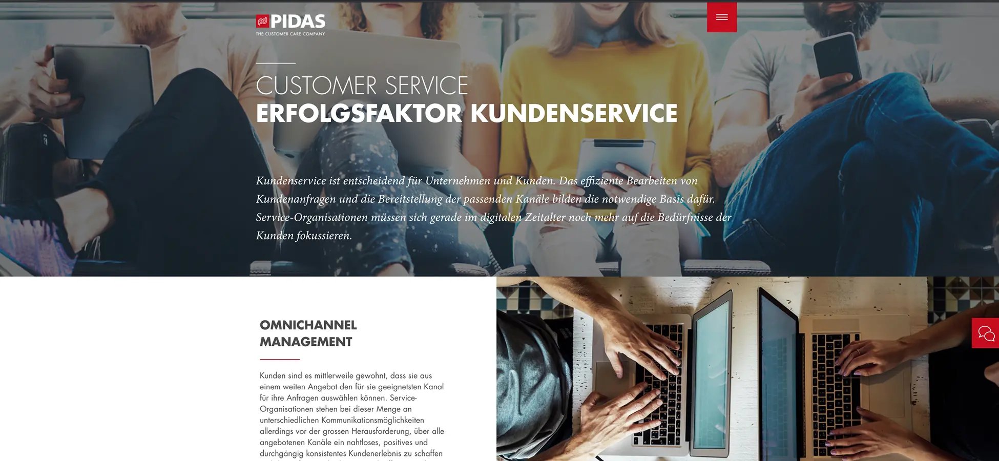 ClickRay PIDAS case study website development