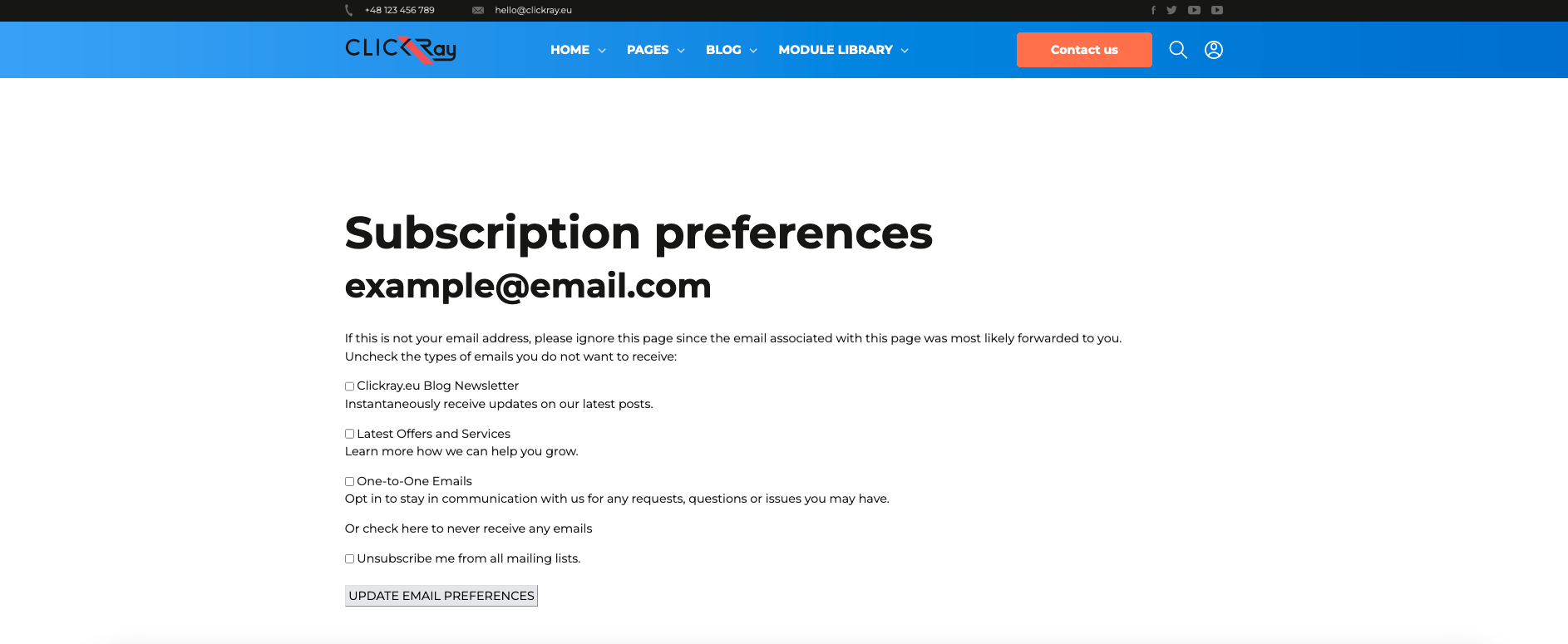 Subscription preferences