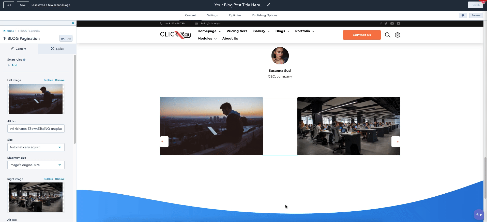 T- BLOG Pagination