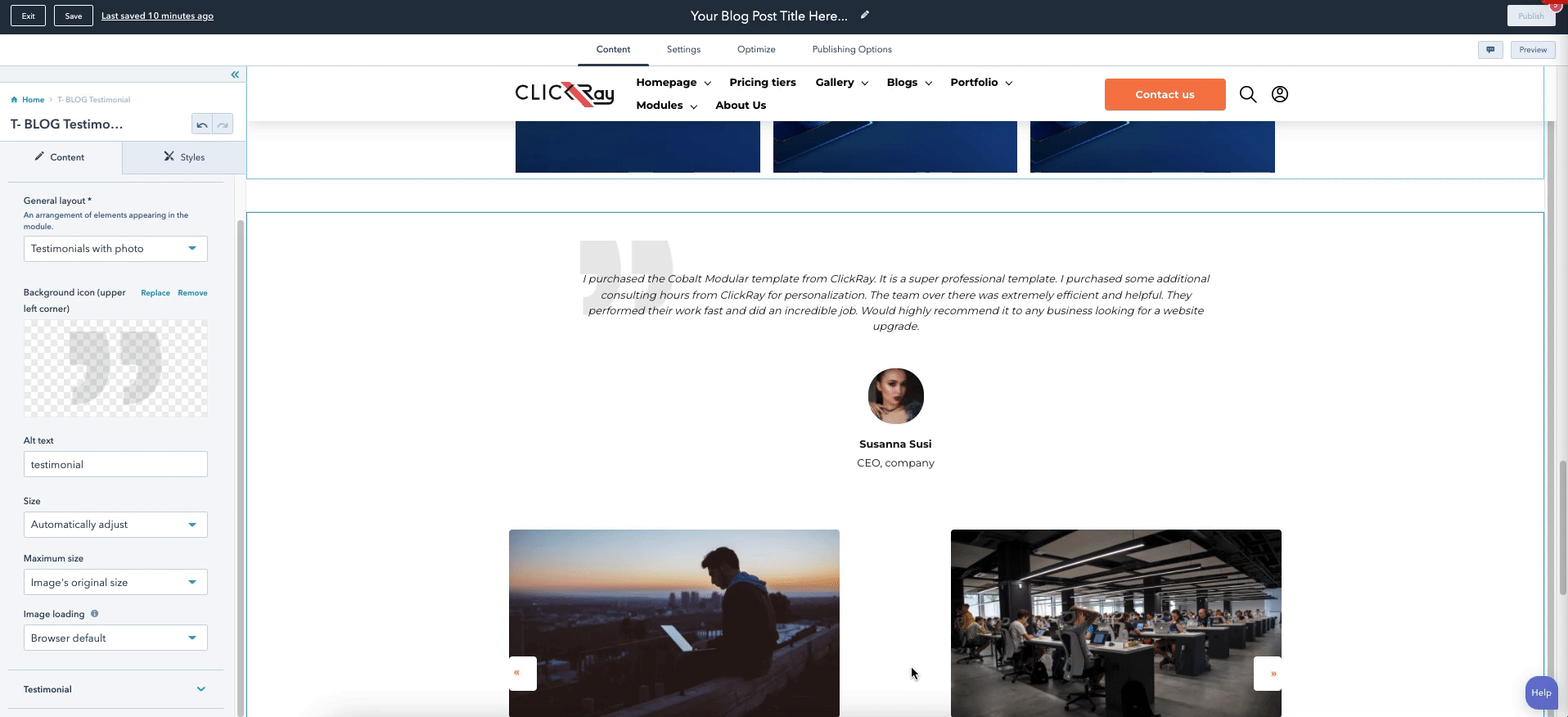 T- BLOG Testimonial