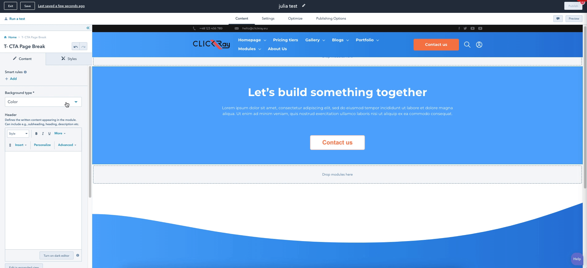 T- CTA Page Break