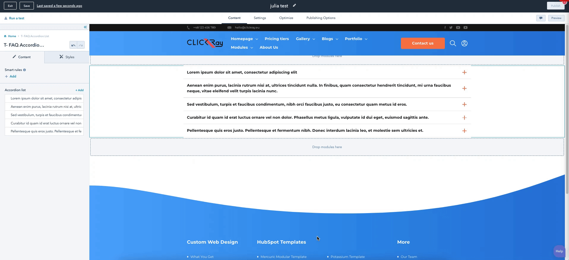 T- FAQ Accordion List