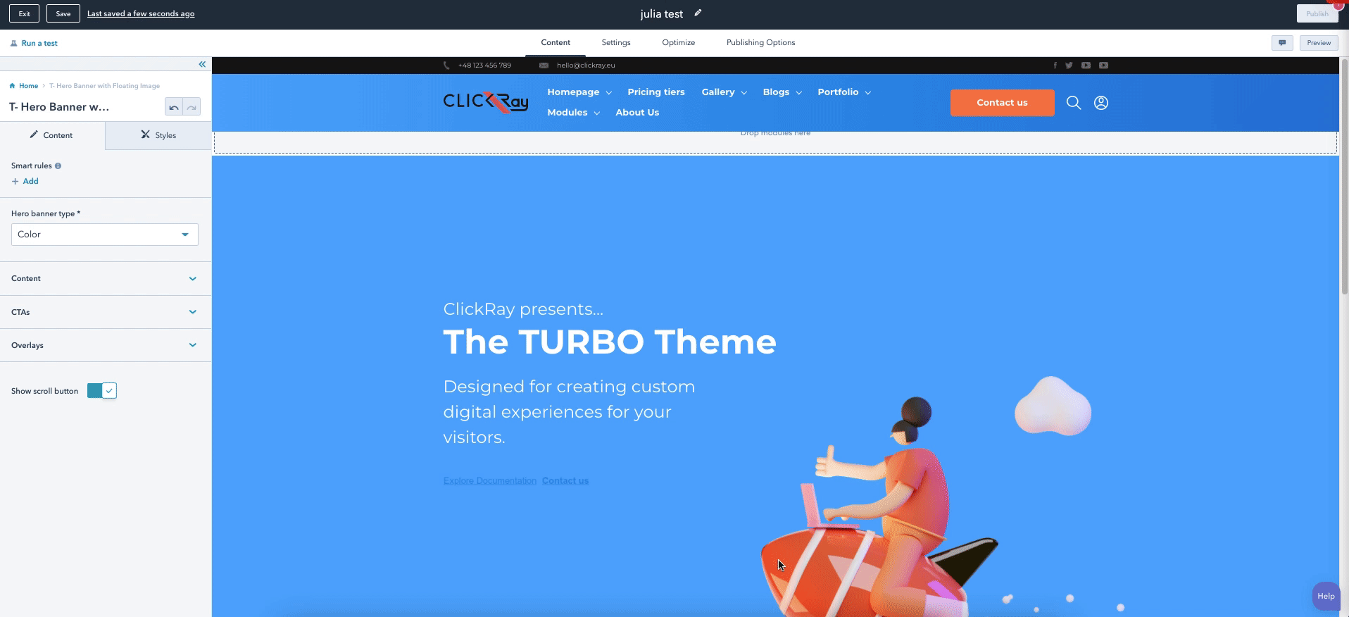 T- Hero Banner with Floating Image