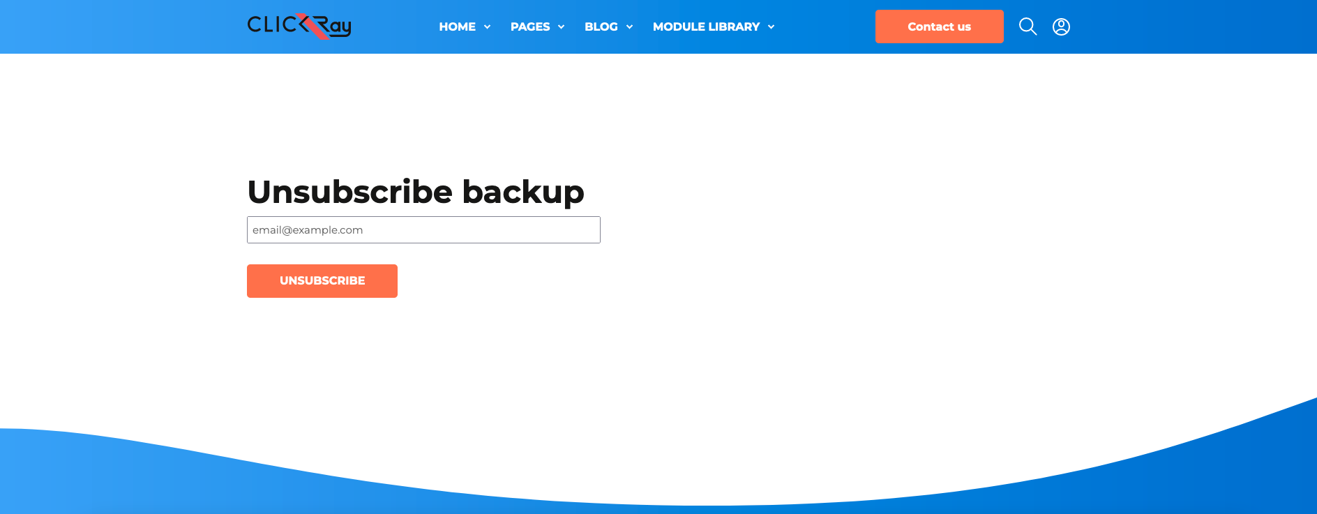 Unsubscribe backup